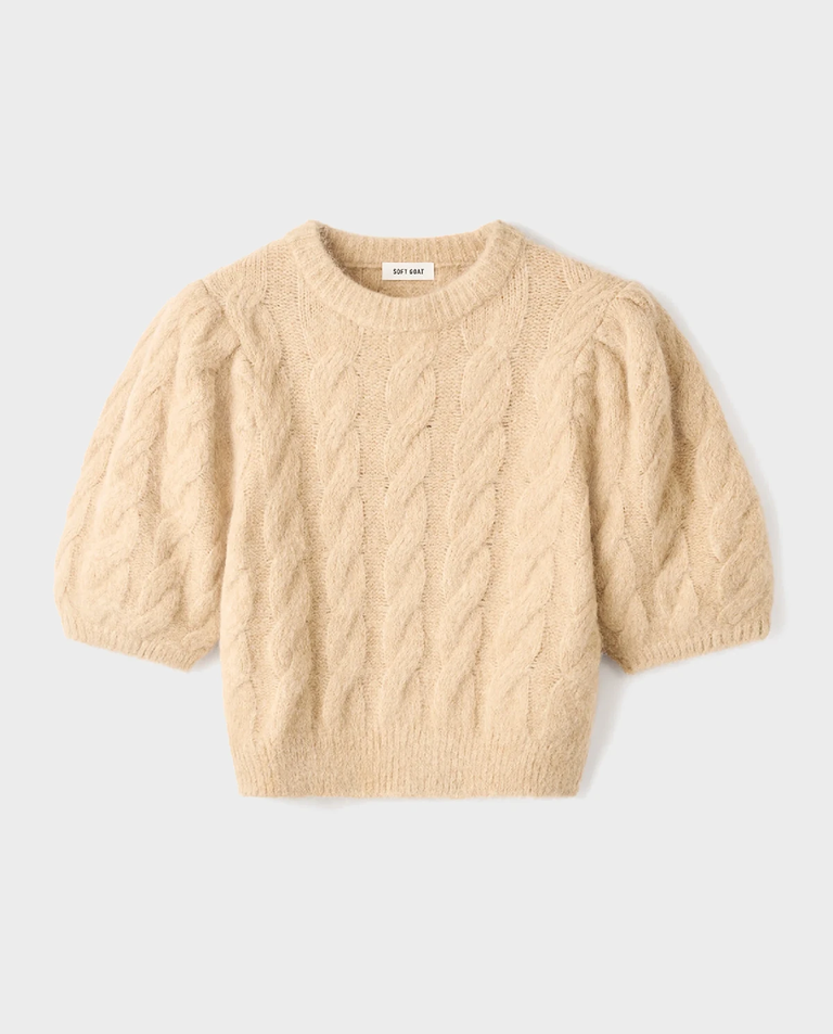 Dzianinowa beżowa bluzka