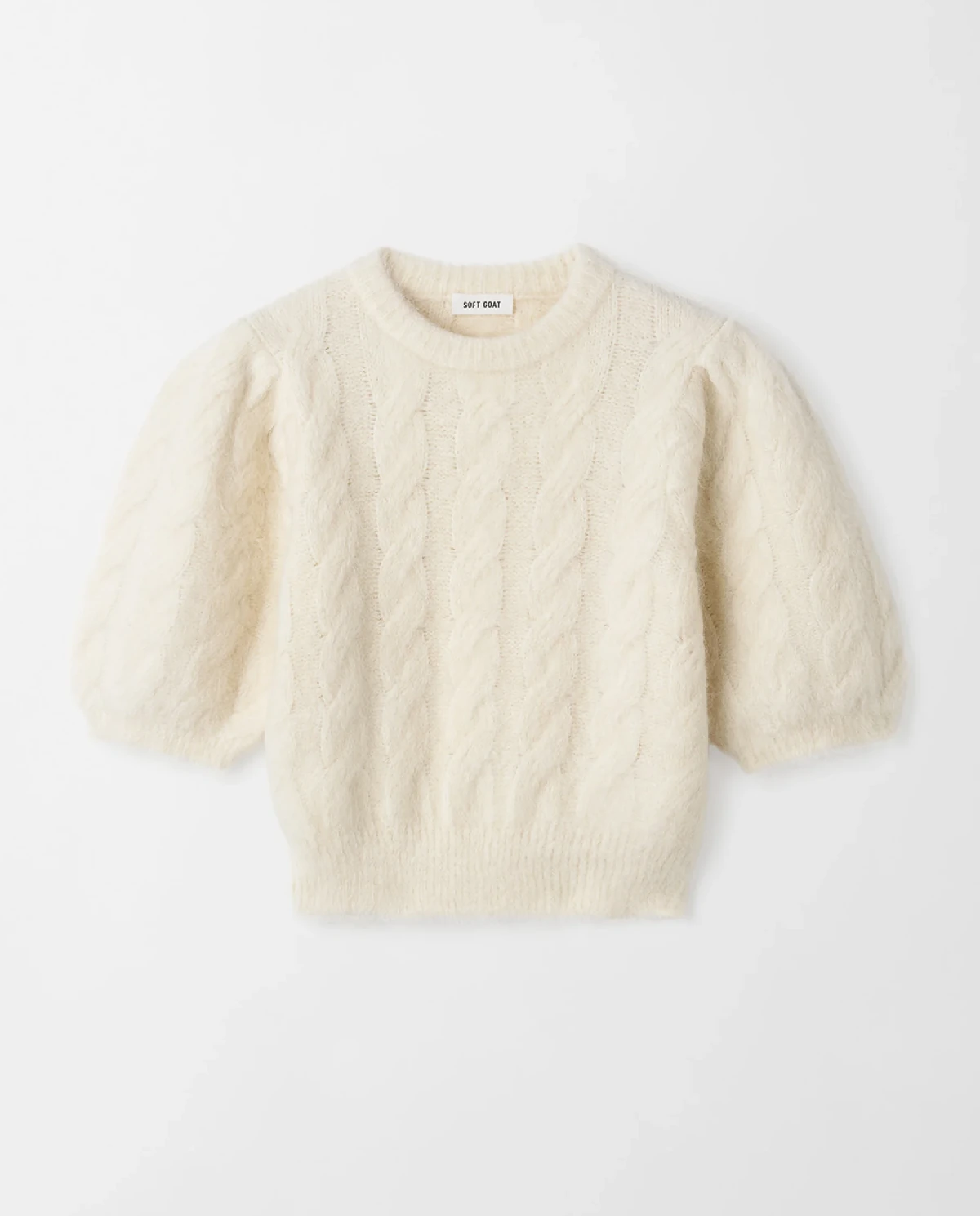 Dzianinowa kremowa bluzka - Image #1