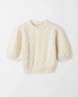 Dzianinowa kremowa bluzka - Image #1