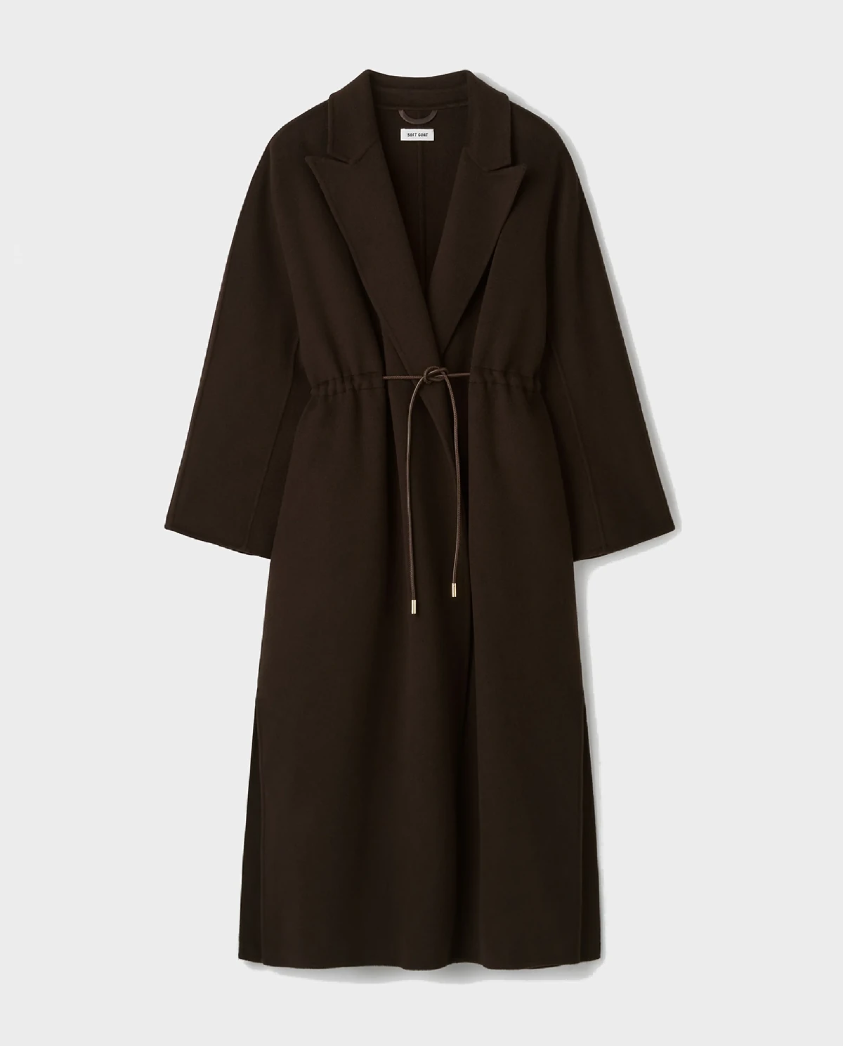 Ciemnobrązowy płaszcz ze ściągaczem - Image #0