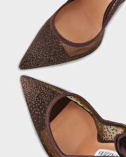 Brązowe szpilki Bow Tie 105 - Image #5