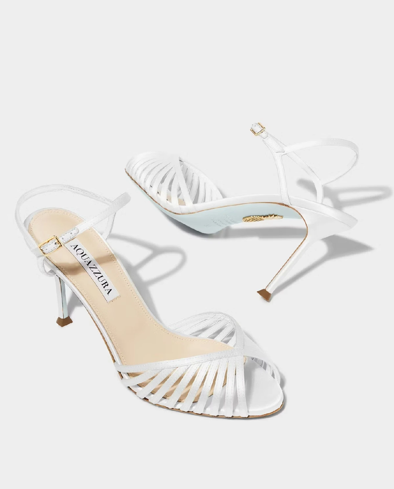 Białe sandały na szpilce Hold Me 85 - Image #3