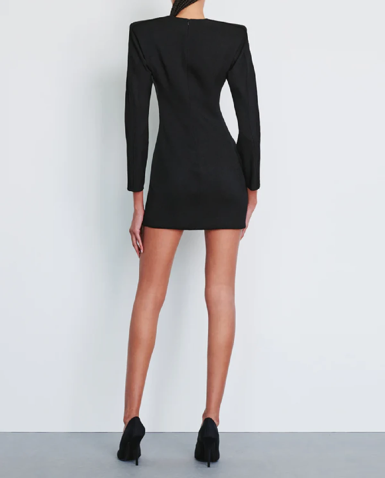 Czarna wełniana sukienka mini - Image #2