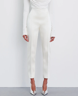 Białe spodnie w kant - Image #0