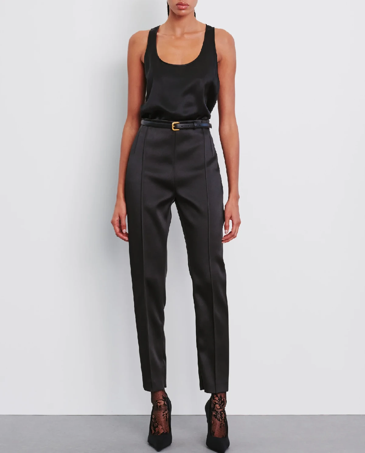 Czarne spodnie w kant - Image #1