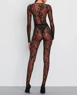 Czarne koronkowe body - Image #3