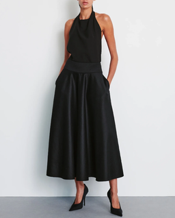 Czarna jedwabna bluzka - Image #1