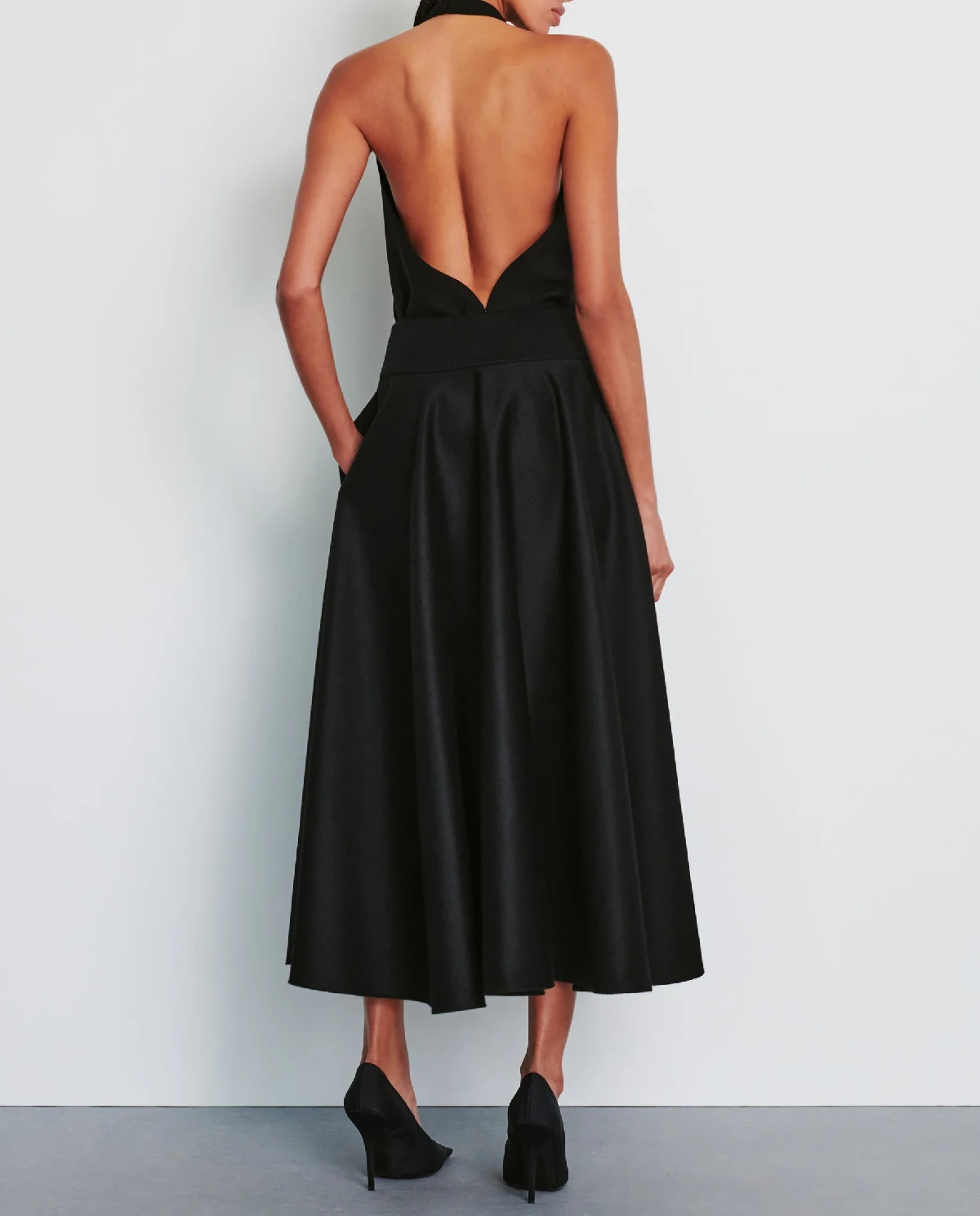 Czarna jedwabna bluzka - Image #2