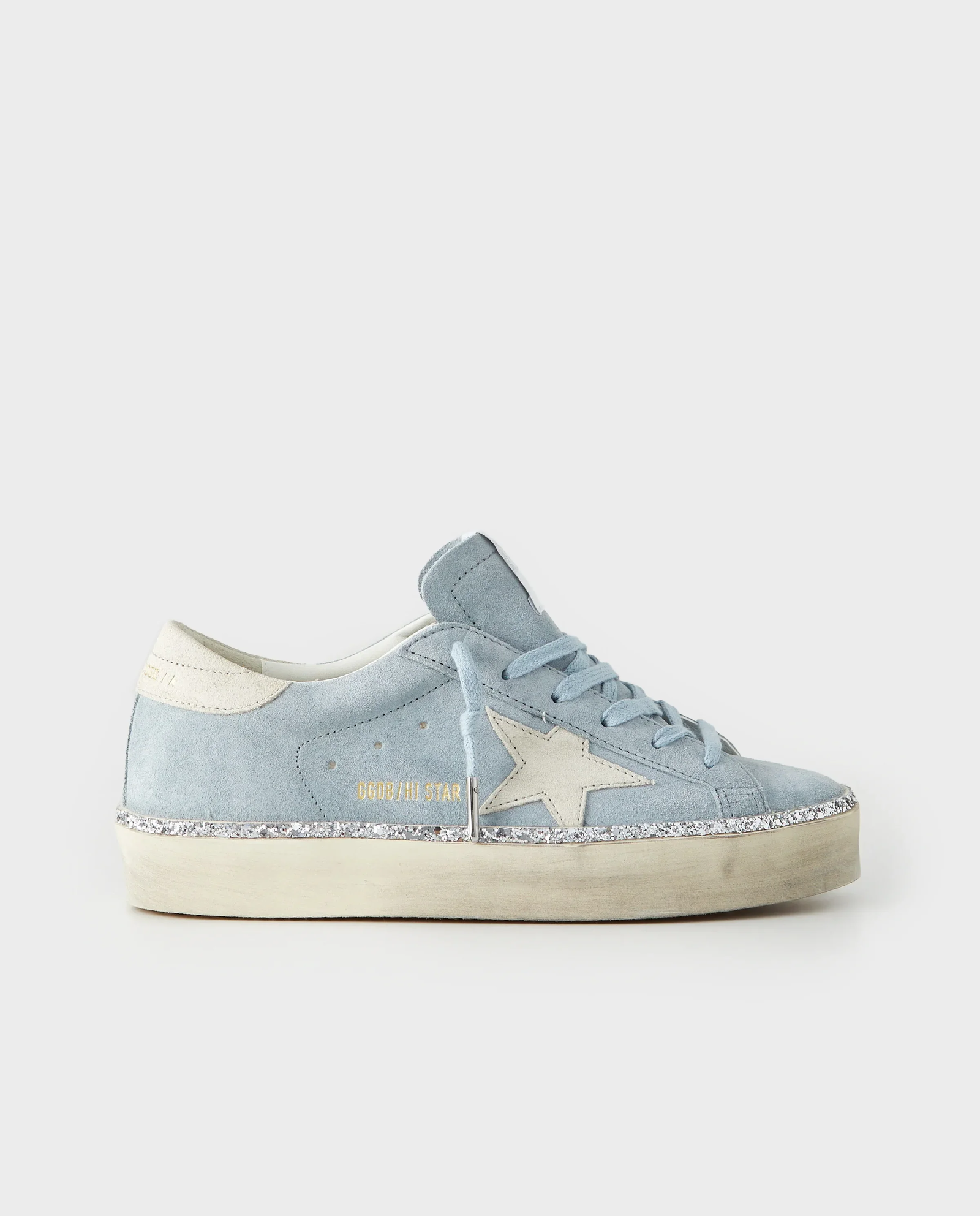 Błękitne zamszowe sneakresy Hi Star - Image #0