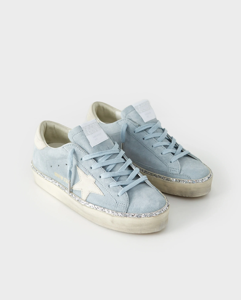 Błękitne zamszowe sneakresy Hi Star