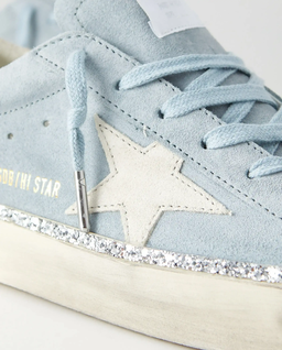 Błękitne zamszowe sneakresy Hi Star - Image #3