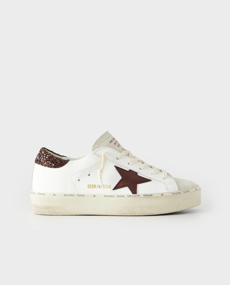 Białe skórzane sneakresy Hi Star