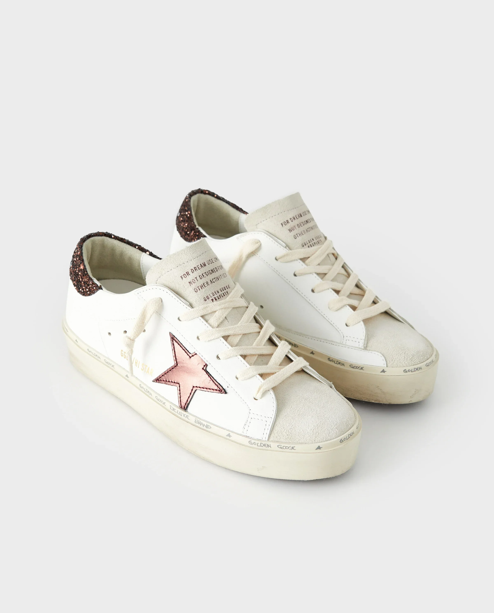 Białe skórzane sneakresy Hi Star - Image #1