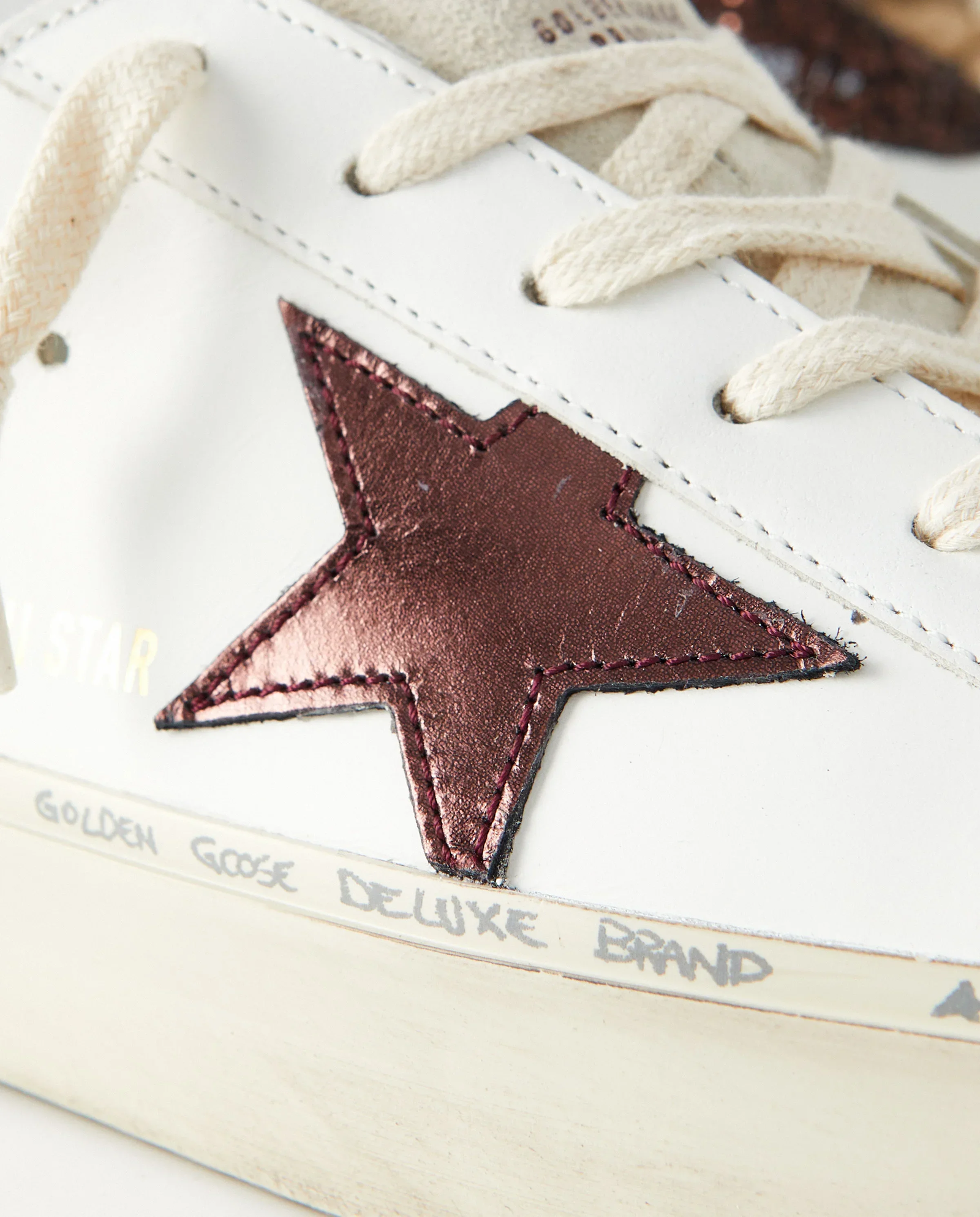 Białe skórzane sneakresy Hi Star - Image #3