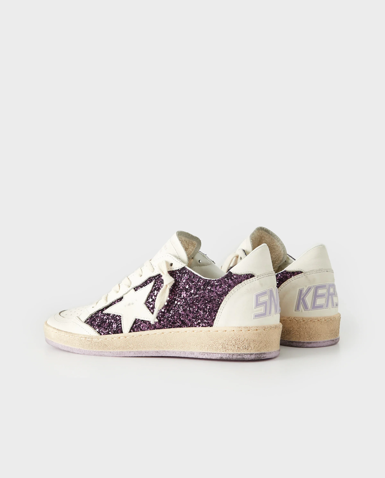 Skórzane sneakersy z brokatem BallStar - Image #2