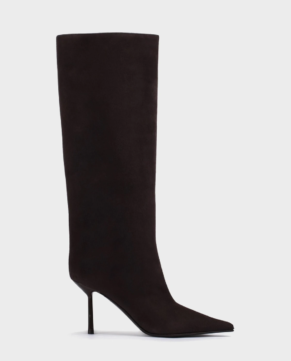 Ciemnobrązowe zamszowe kozaki Bella 80 - Image #0