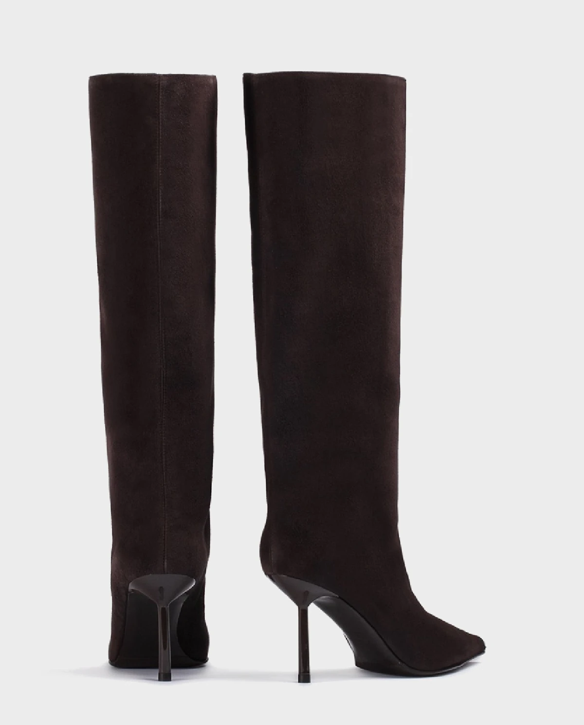 Ciemnobrązowe zamszowe kozaki Bella 80 - Image #3