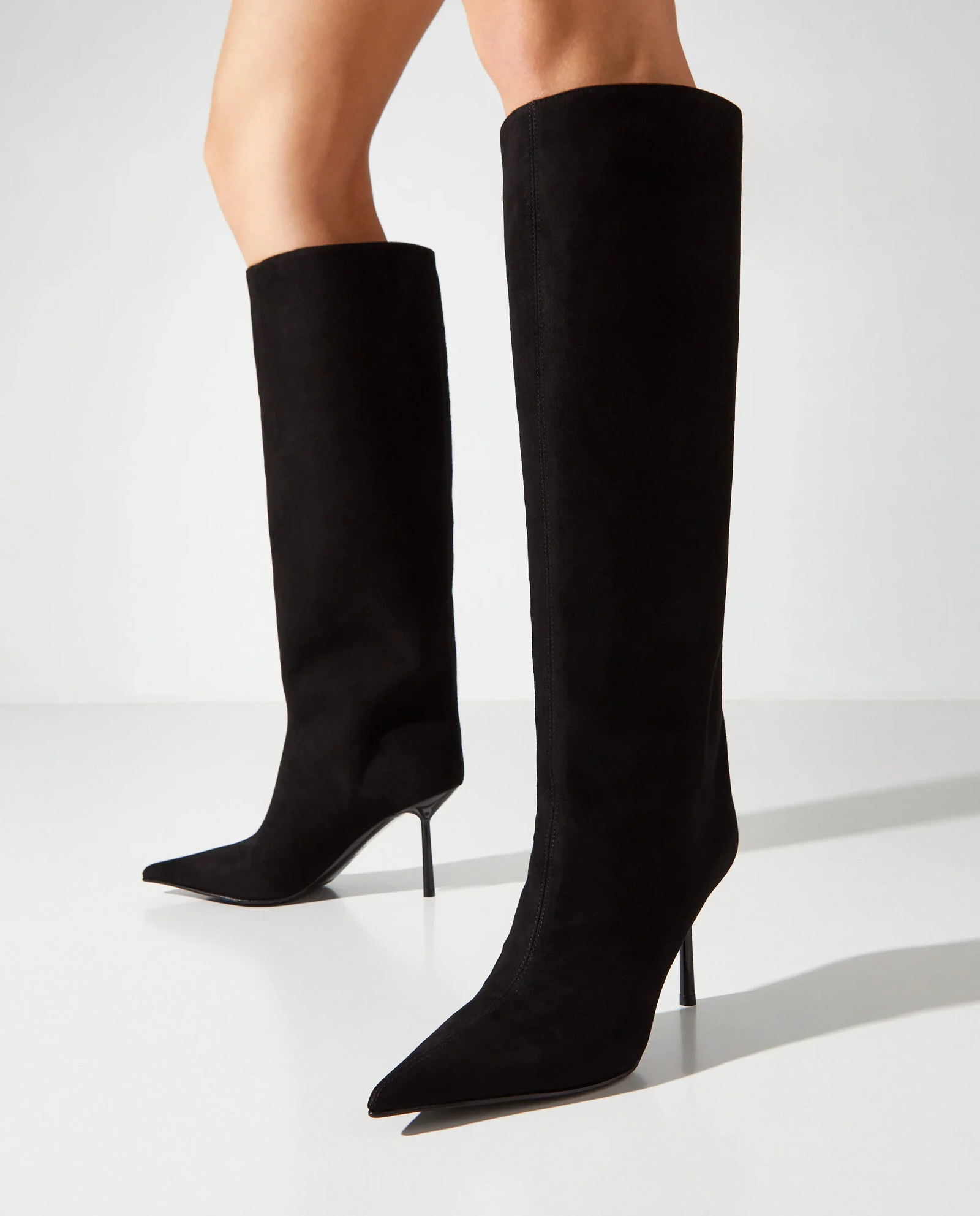 Czarne zamszowe kozaki Bella 80 - Image #0