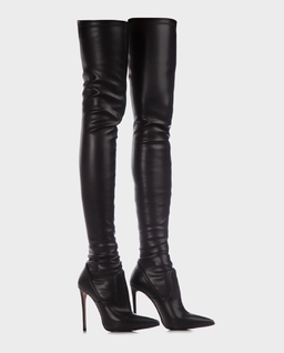 Czarne kozaki na szpilce Eva 120 - Image #2