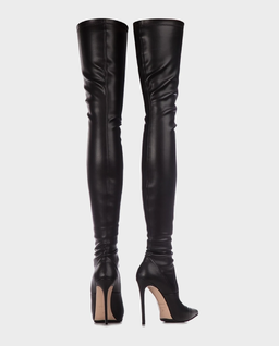 Czarne kozaki na szpilce Eva 120 - Image #3