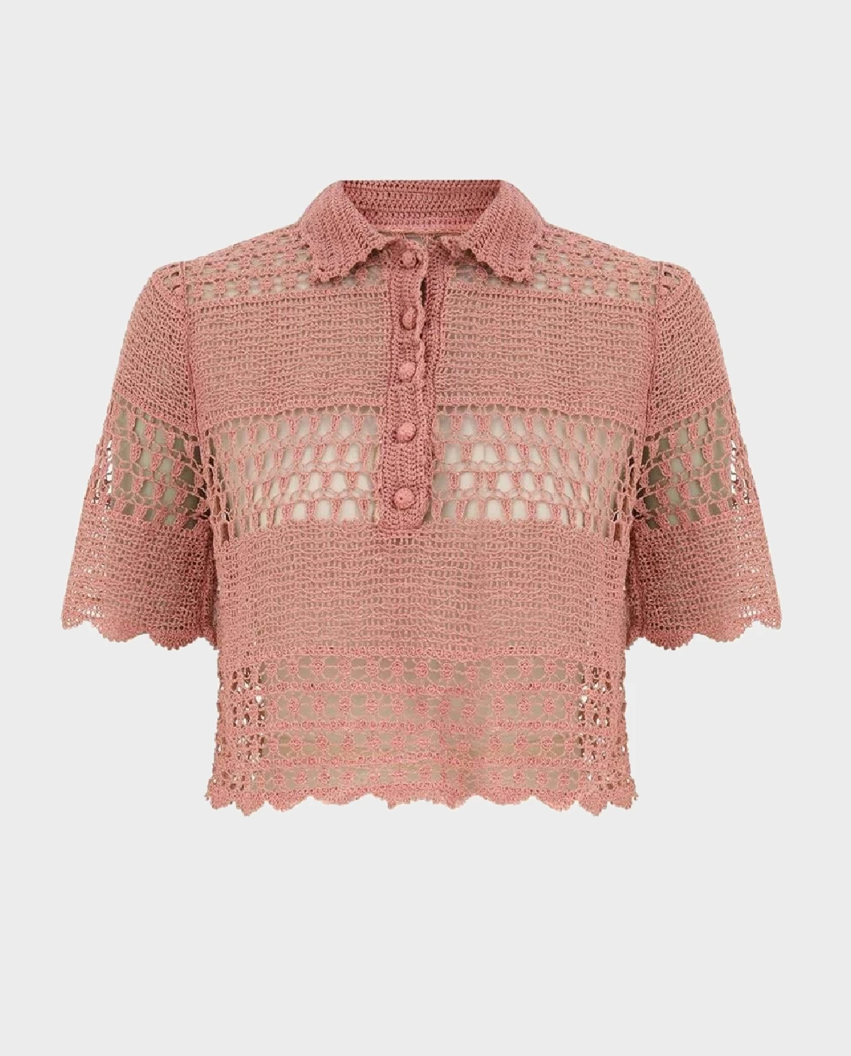 Różowa szydełkowa bluzka Wanderlust - Image #0