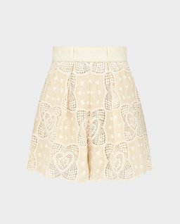 Kremowe ażurowe szorty - Image #0