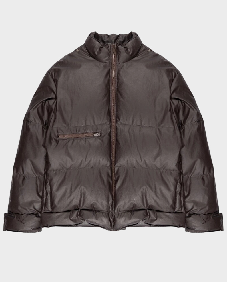 Brązowa kurtka puchowa - Image #1