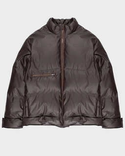 Brązowa kurtka puchowa - Image #1