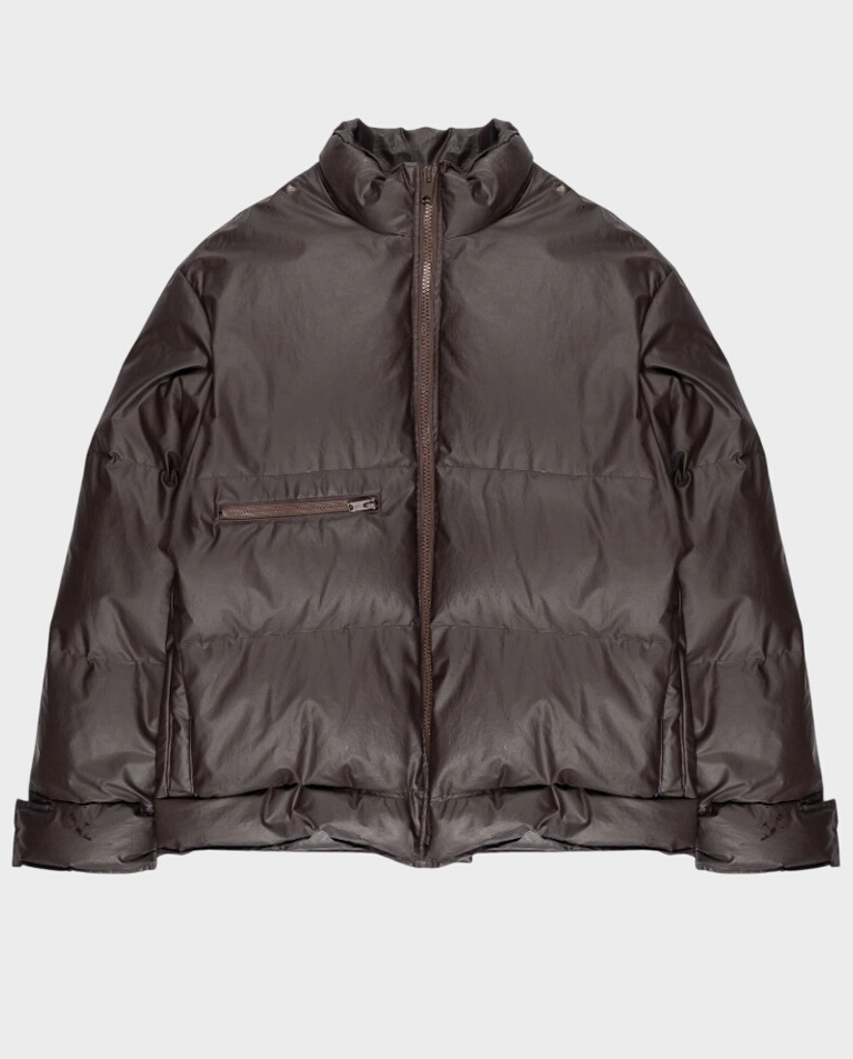 Brązowa kurtka puchowa