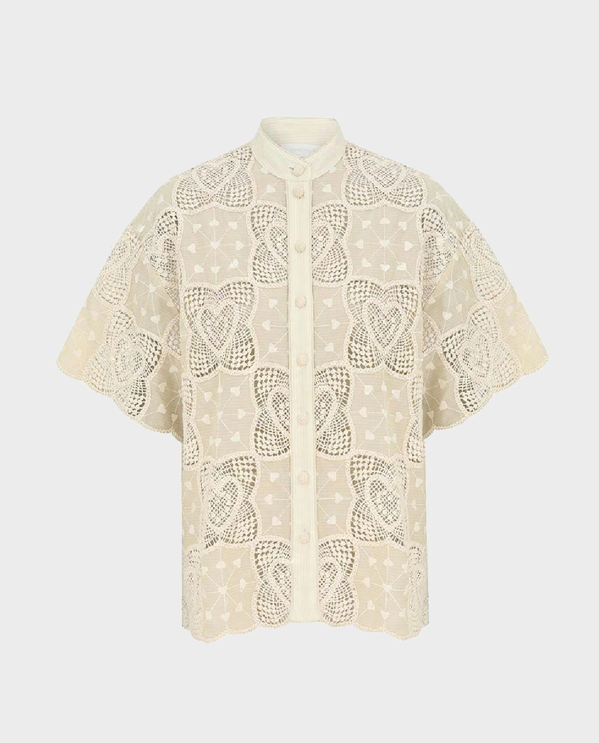 Kremowa ażurowa koszula Wanderlust - Image #0