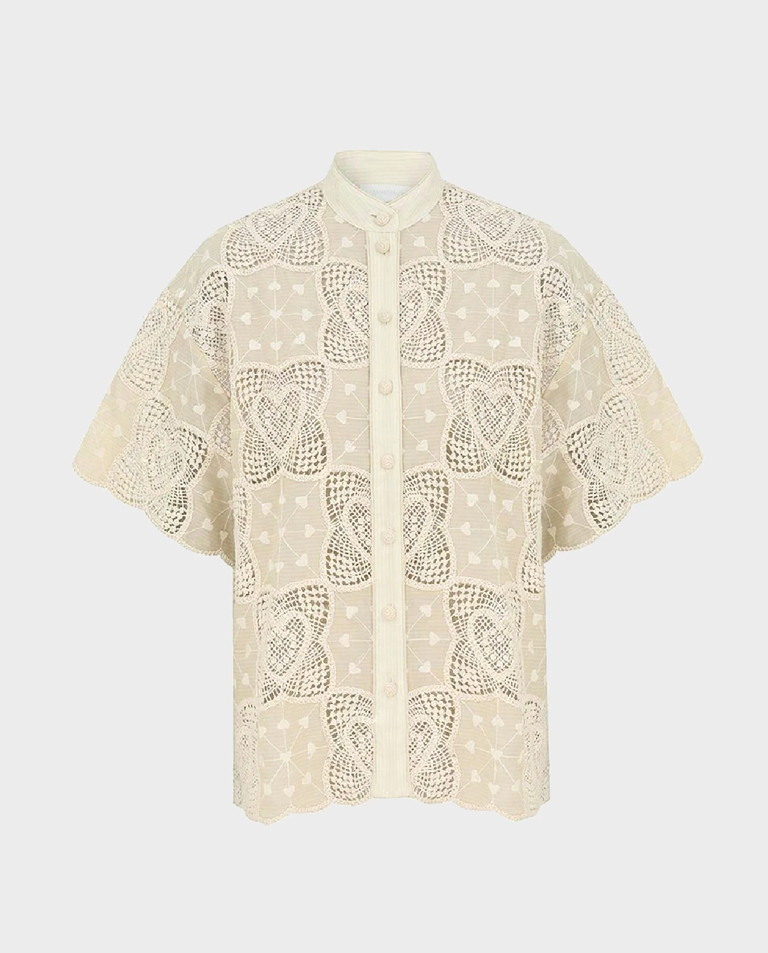 Kremowa ażurowa koszula Wanderlust