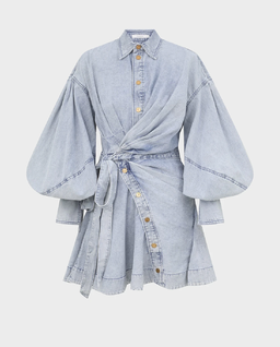 Jeansowa mini sukienka Rebellion - Image #1