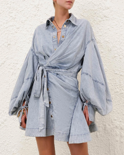 Jeansowa mini sukienka Rebellion - Image #3