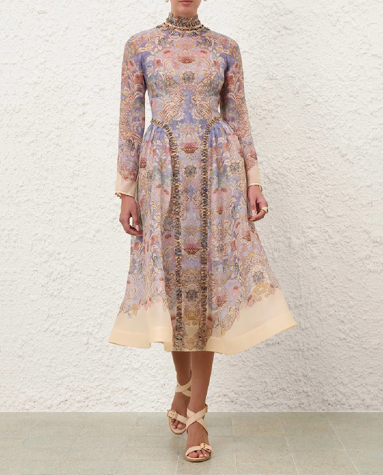 Sukienka w kwiaty Rebellion midi