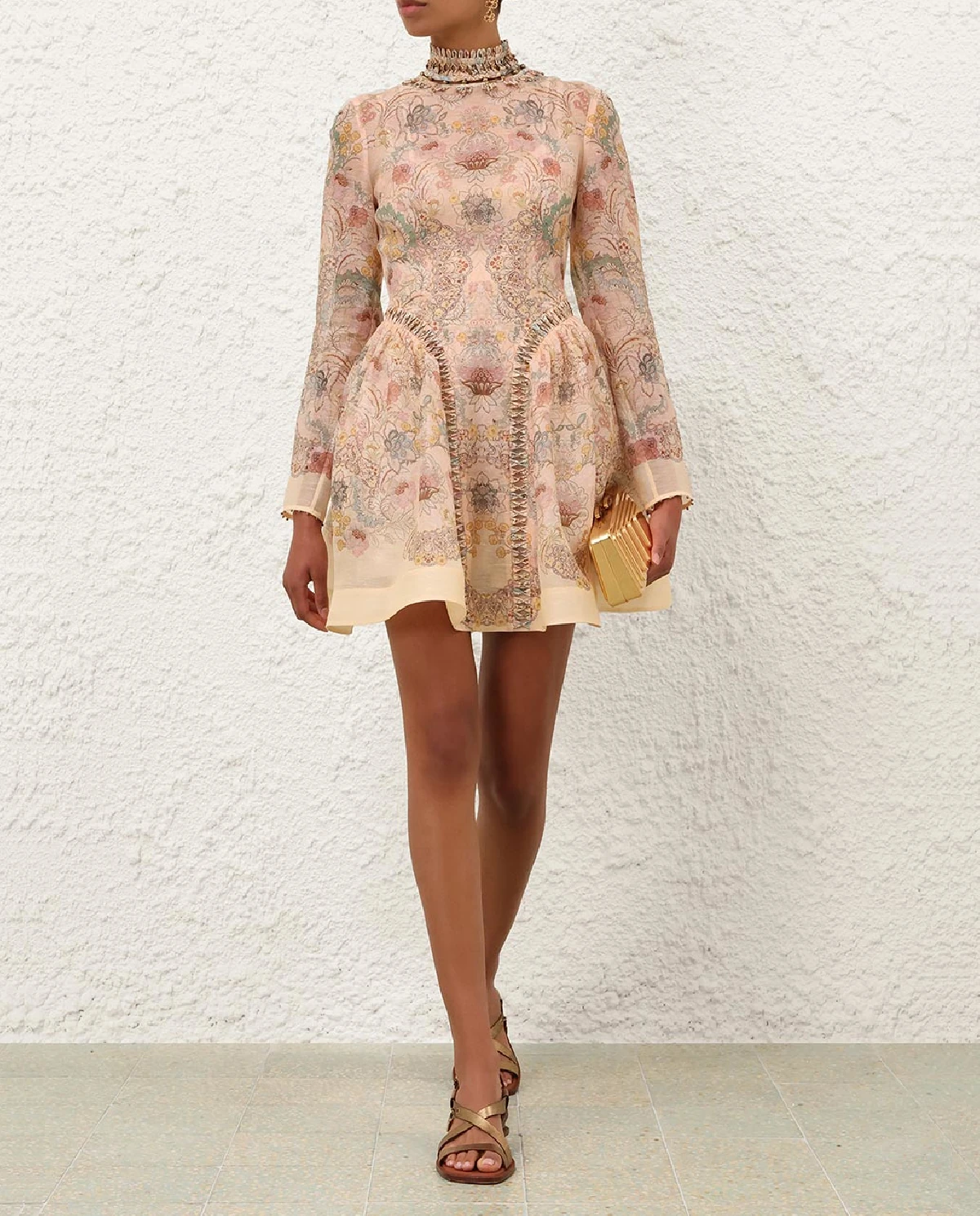 Różowa sukienka w kwiaty Rebellion mini - Image #0