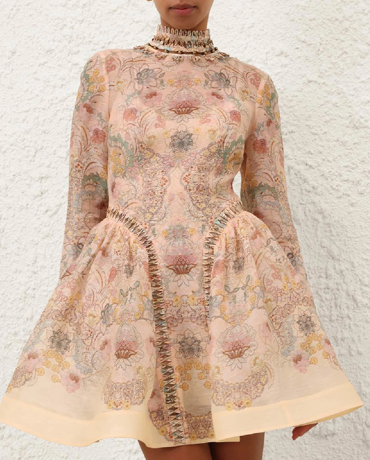 Różowa sukienka w kwiaty Rebellion mini - Image #4