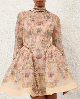 Różowa sukienka w kwiaty Rebellion mini - Image #4