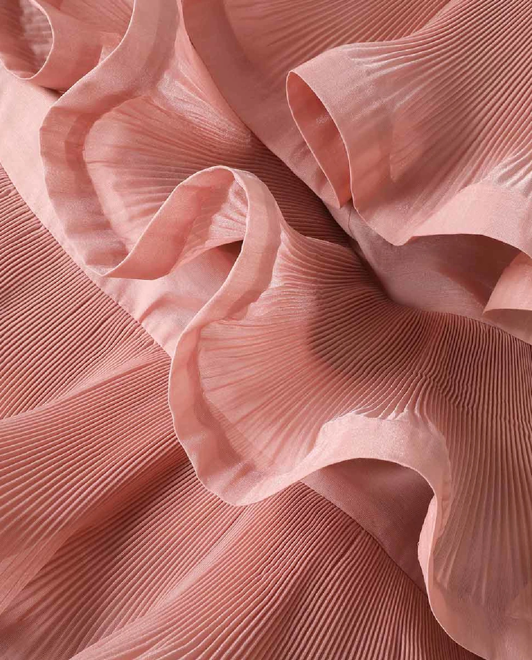 Ciemnoróżowa sukienka z falbanami - Image #5