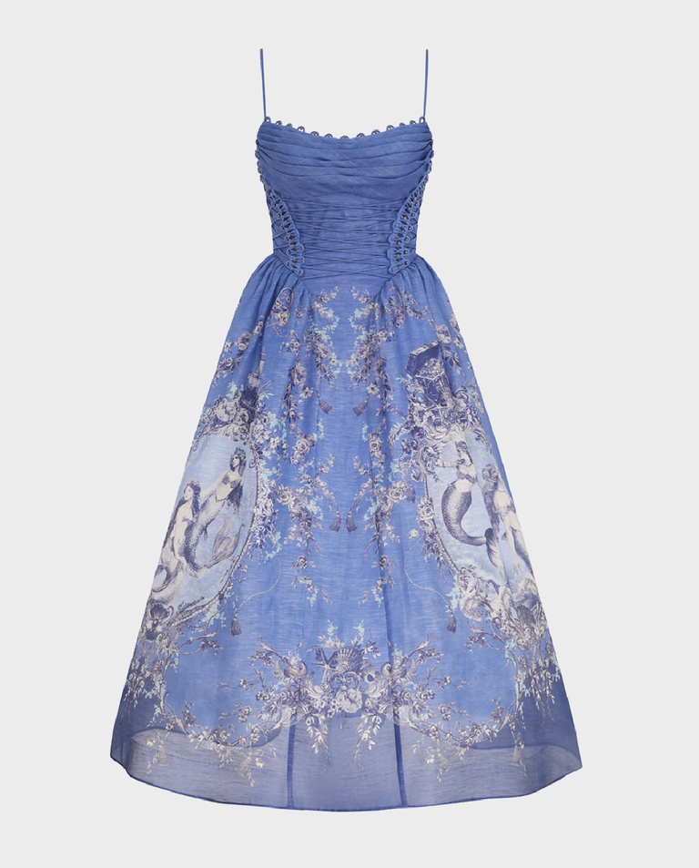 Niebieska sukienka z gorsetem Rebellion