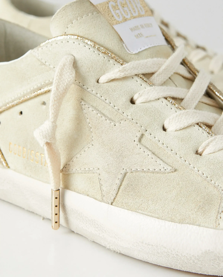 Jasnożółte sneakersy Super Star z logo - Image #3