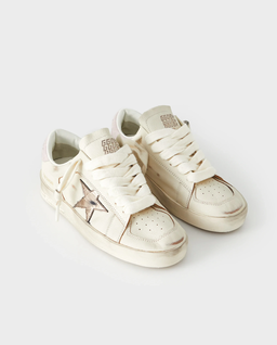 Białe sneakersy Stardan ze srebrną gwiazdą - Image #1