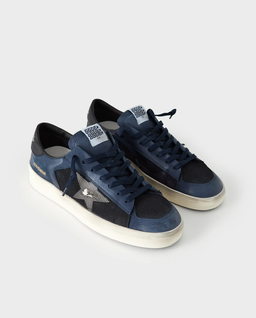 Granatowe sneakersy Stardan ze srebrną gwiazdą - Image #2
