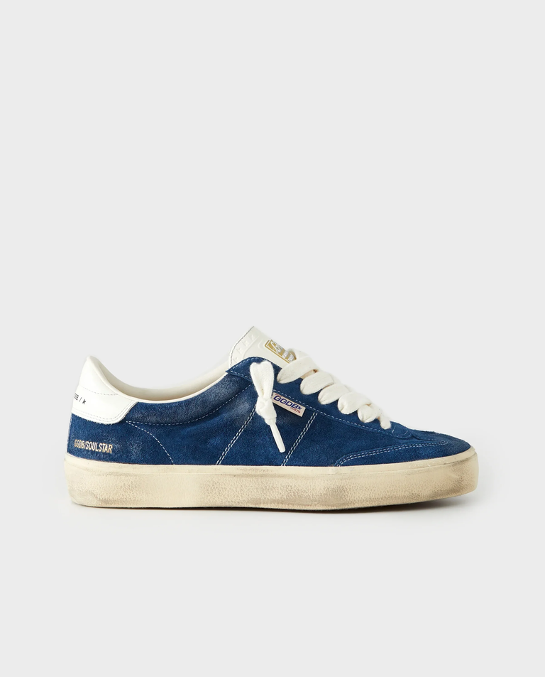 Granatowe zamszowe sneakersy Soul Star