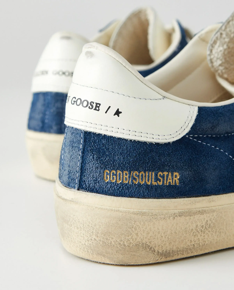 Granatowe zamszowe sneakersy Soul Star - Image #5