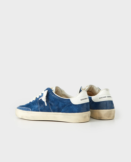 Granatowe zamszowe sneakersy Soul Star - Image #4