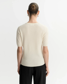 Kaszmirowy sweter z krótkim rękawem - Image #3