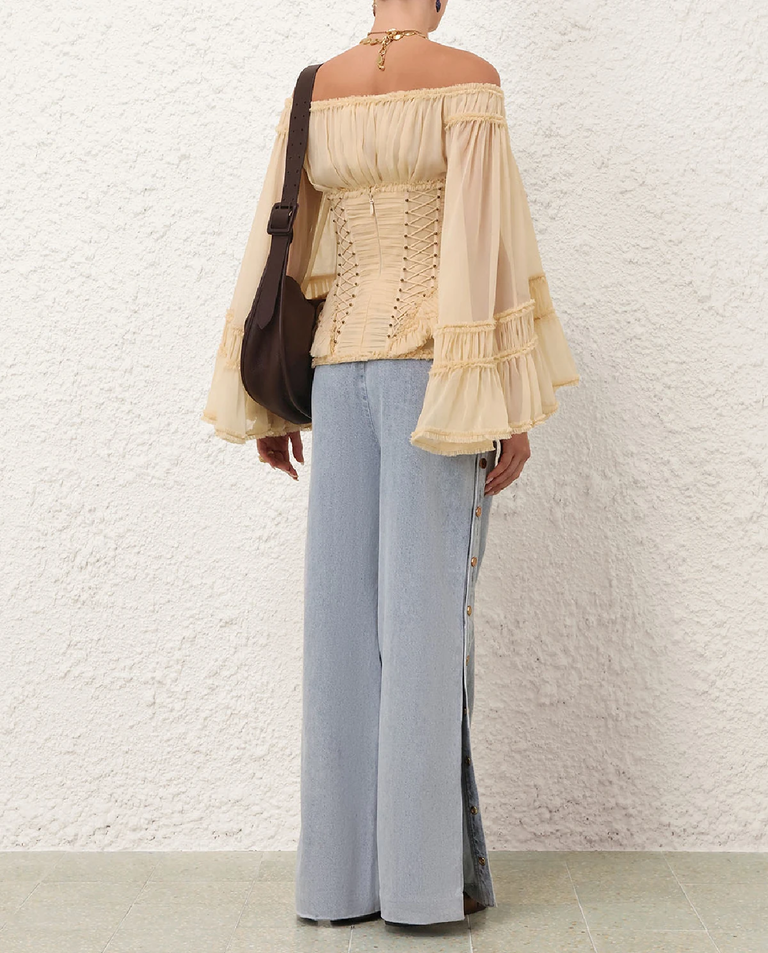 Jasnoniebieskie jeansy Rebellion Snap - Image #3