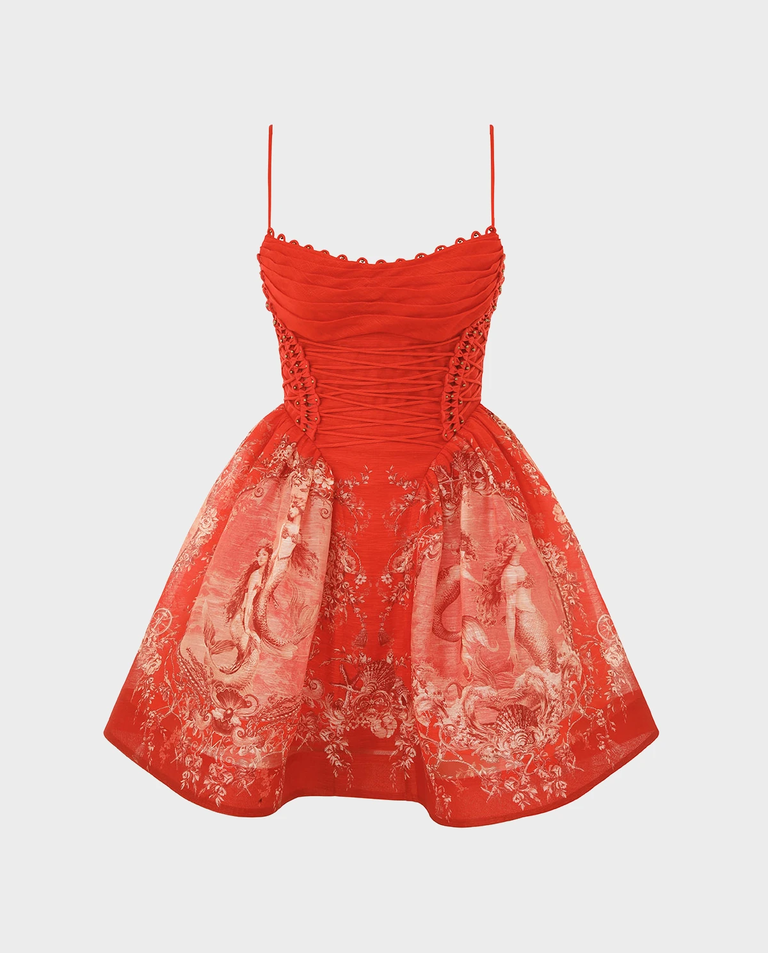 Czerwona sukienka z gorsetem Rebellion