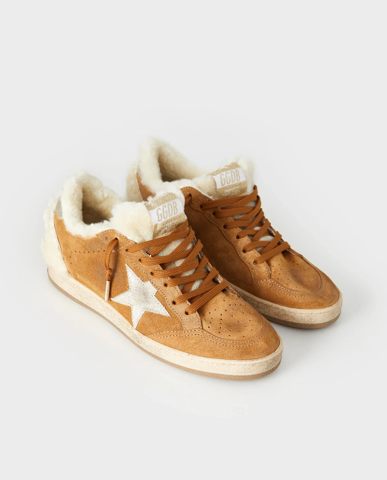 Brązowe skórzane sneakersy BallStar