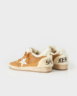 Brązowe skórzane sneakersy BallStar - Image #3